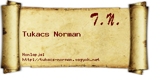 Tukacs Norman névjegykártya